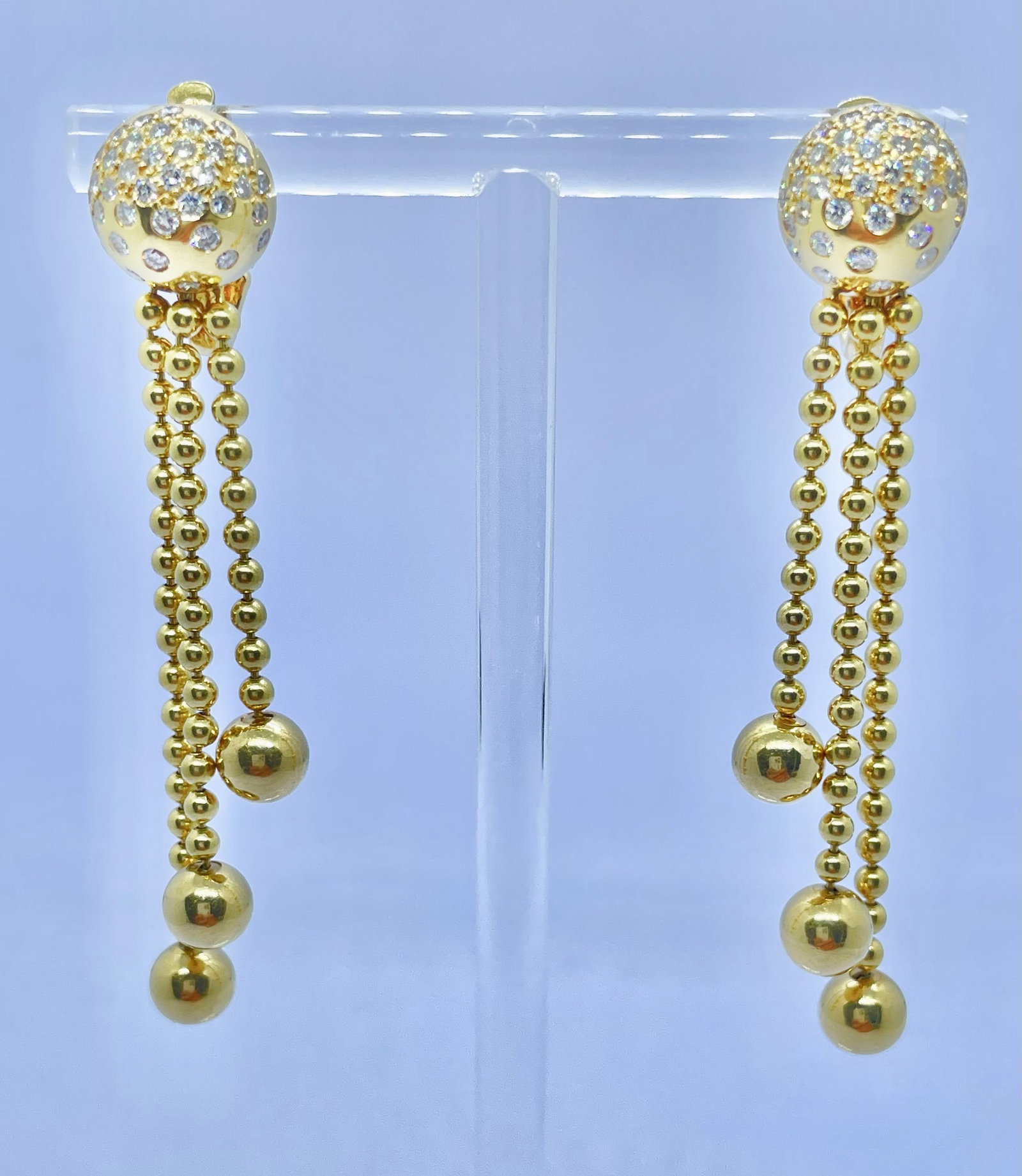 CARTIER K18 Draperie Diamond Earring: Type: Earring Metal:18K Diamond: N/A Size:N/A Signed By:CARTIER