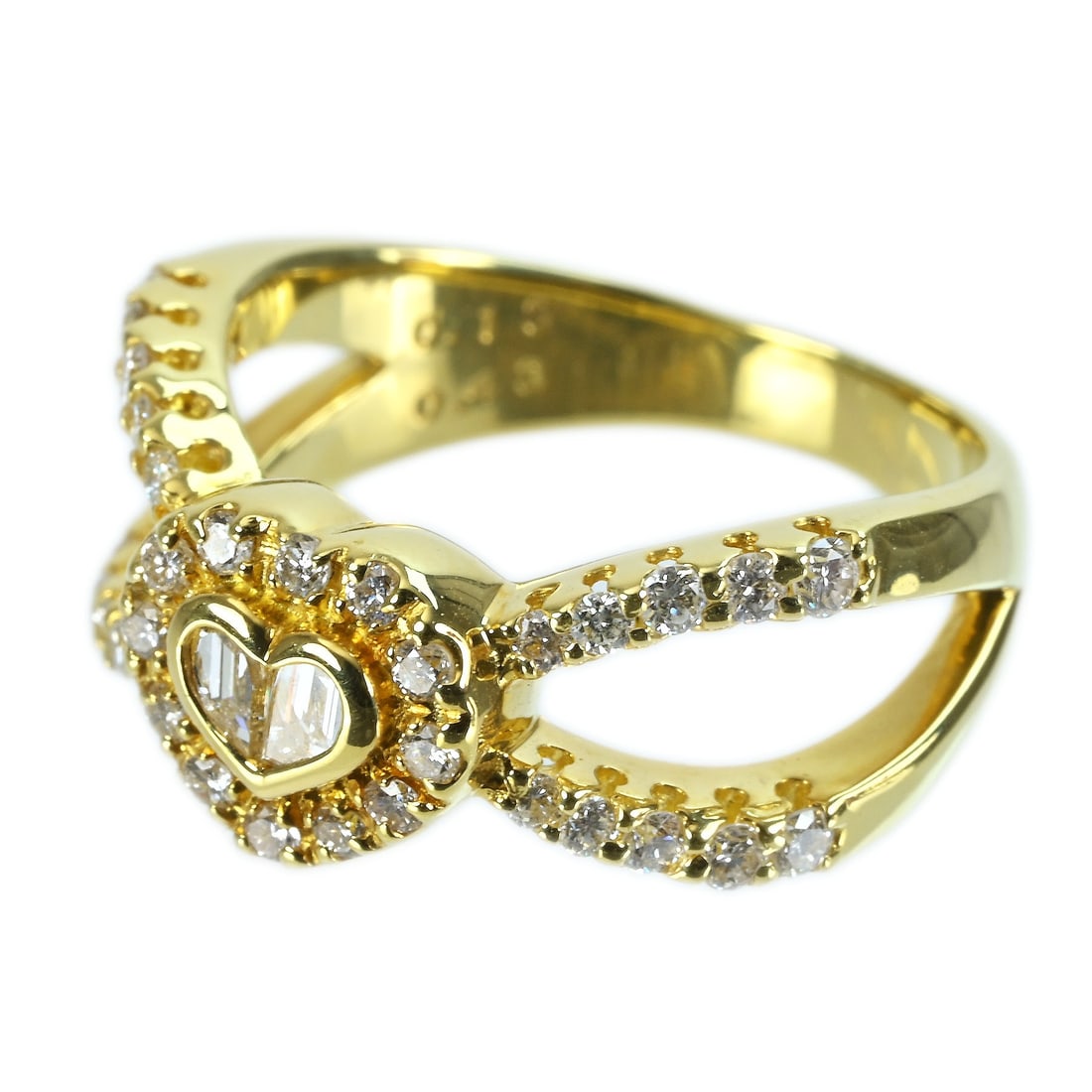 K18YG DIAMOND RING - 2