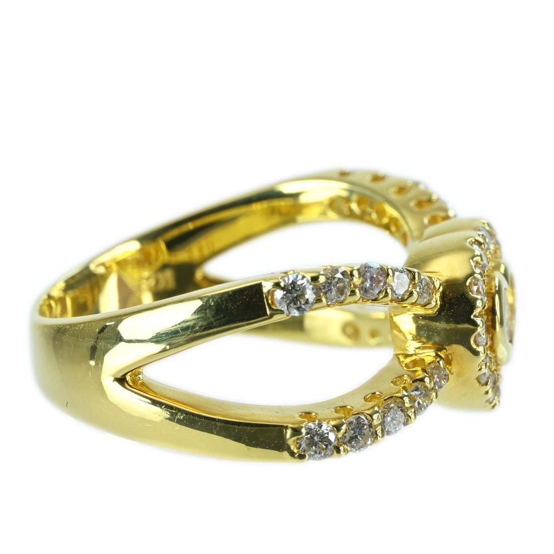 K18YG DIAMOND RING - 3