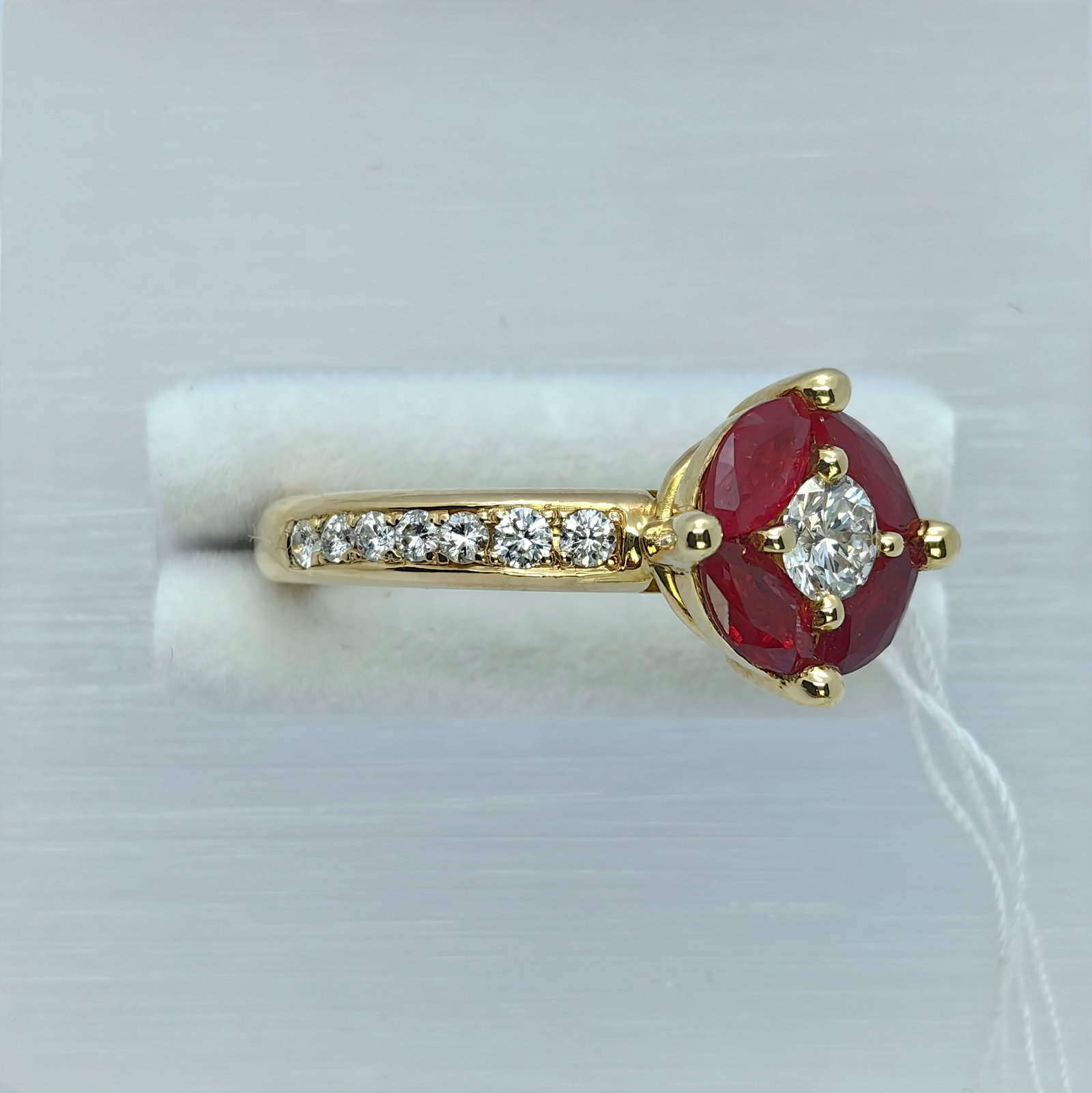 18K Ruby Diamond Ring - 2
