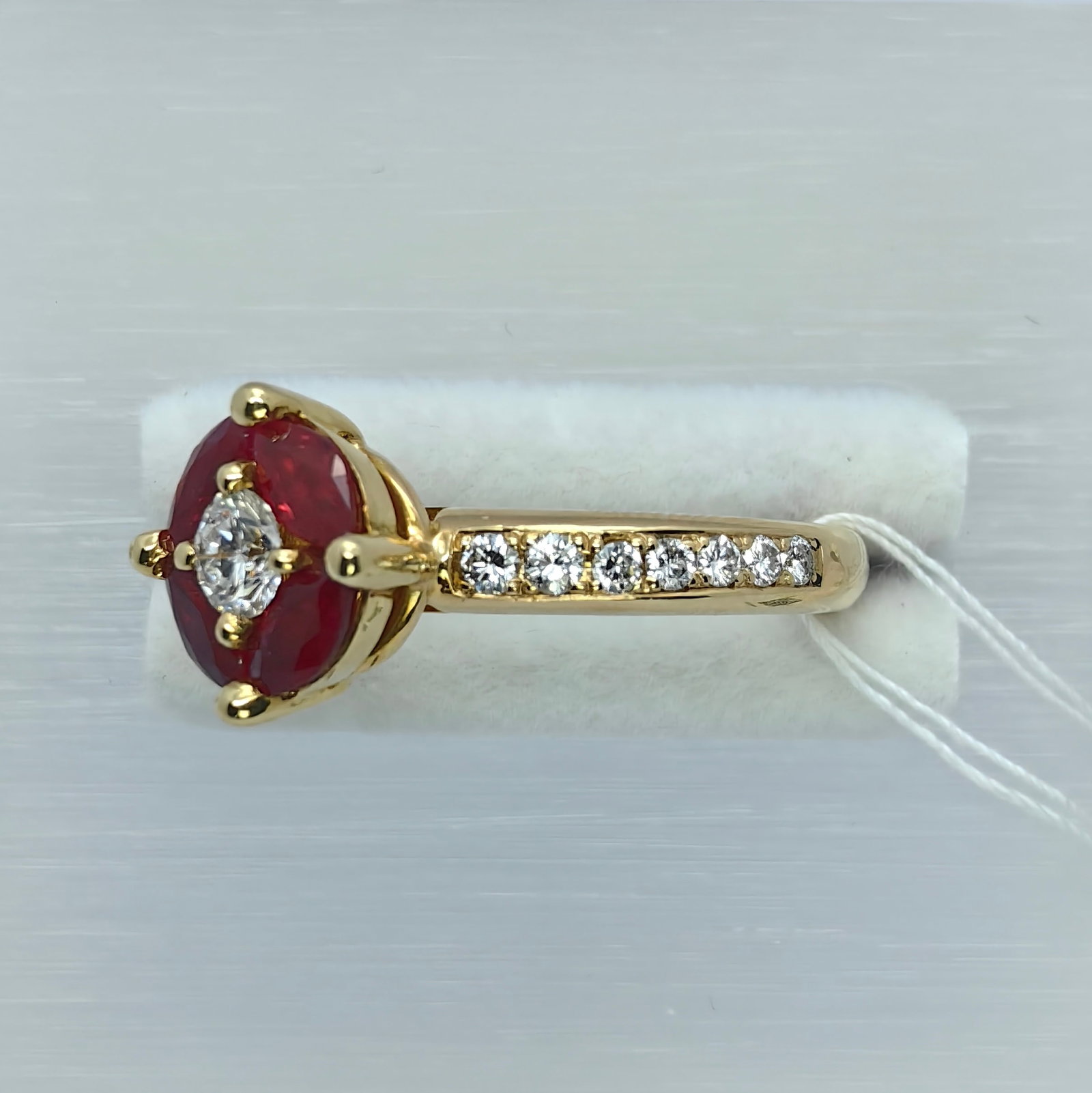 18K Ruby Diamond Ring - 3