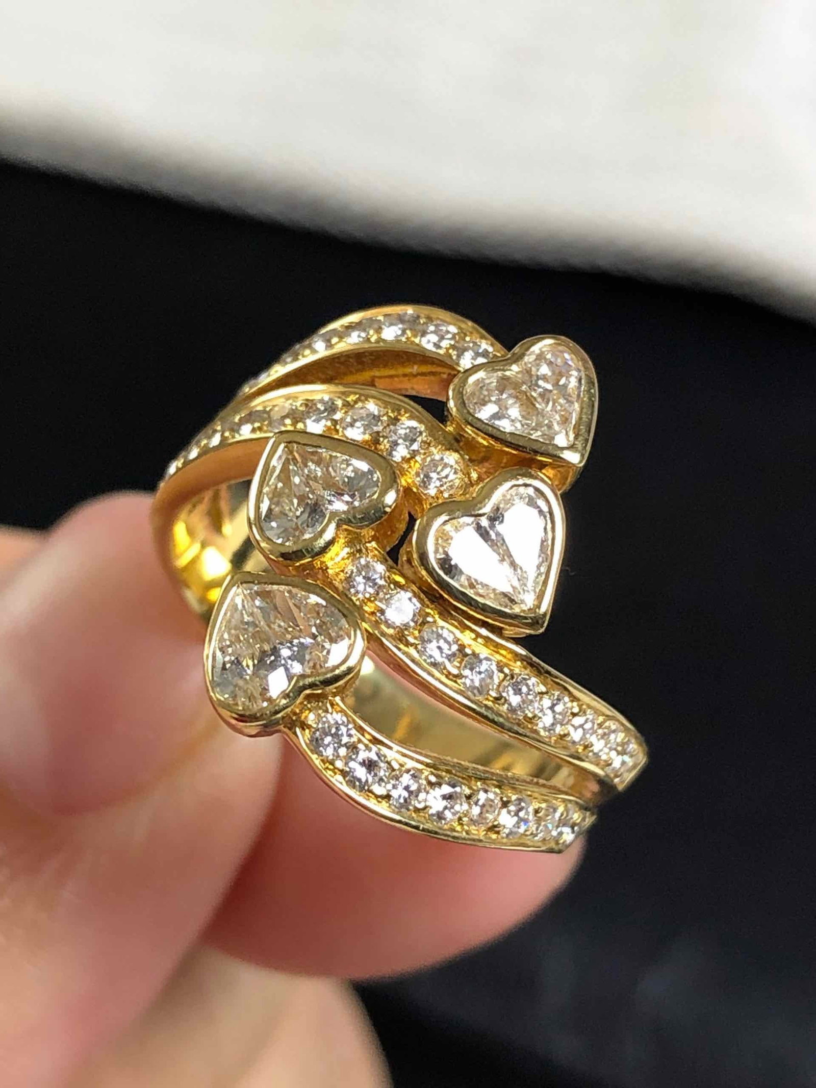 K18YG DIAMOND RING - 2