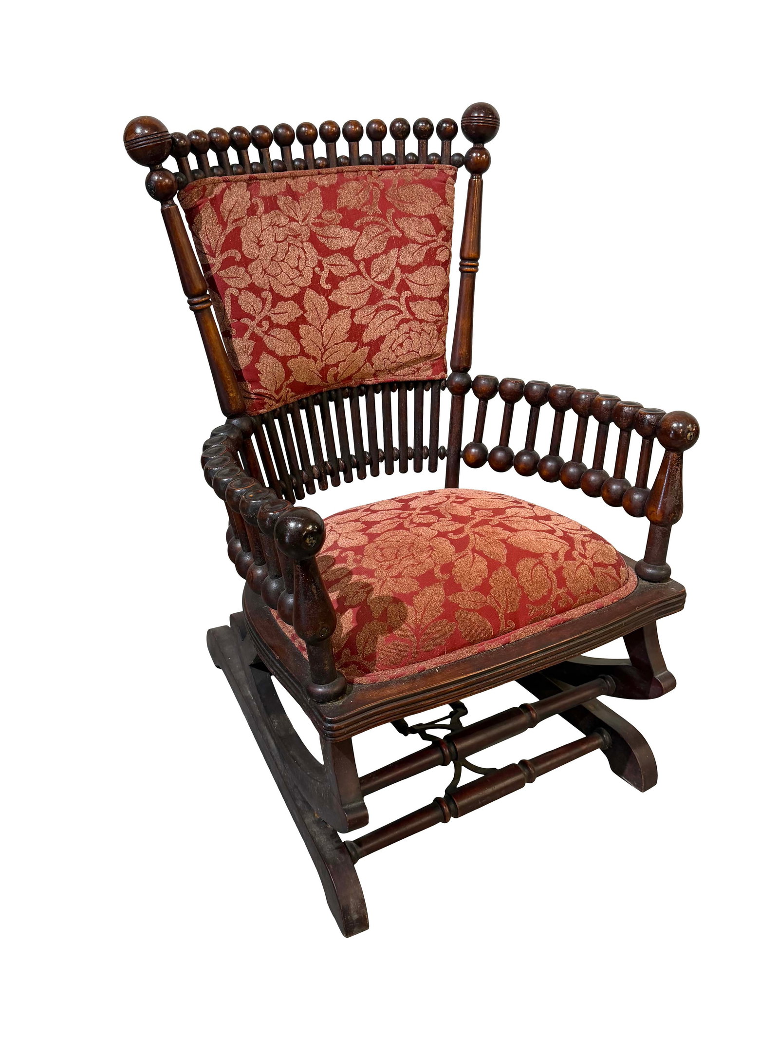 MAHOGANY LOLLY POP PLATFORM ROCKER, 35"H X 23"W (1 of 3)