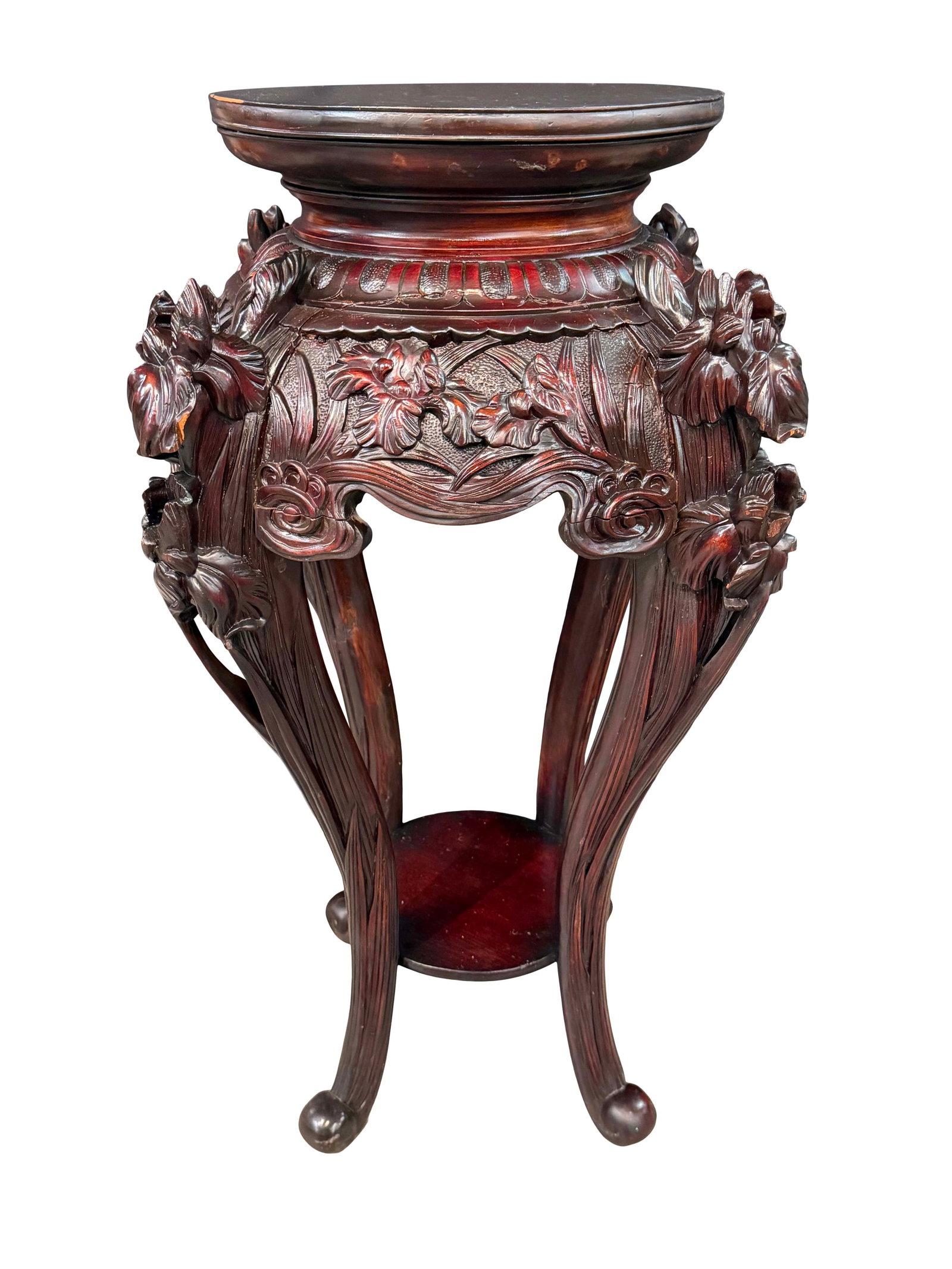 ORIENTAL CARVED PLANT STAND 36"H X 17"W (1 of 2)