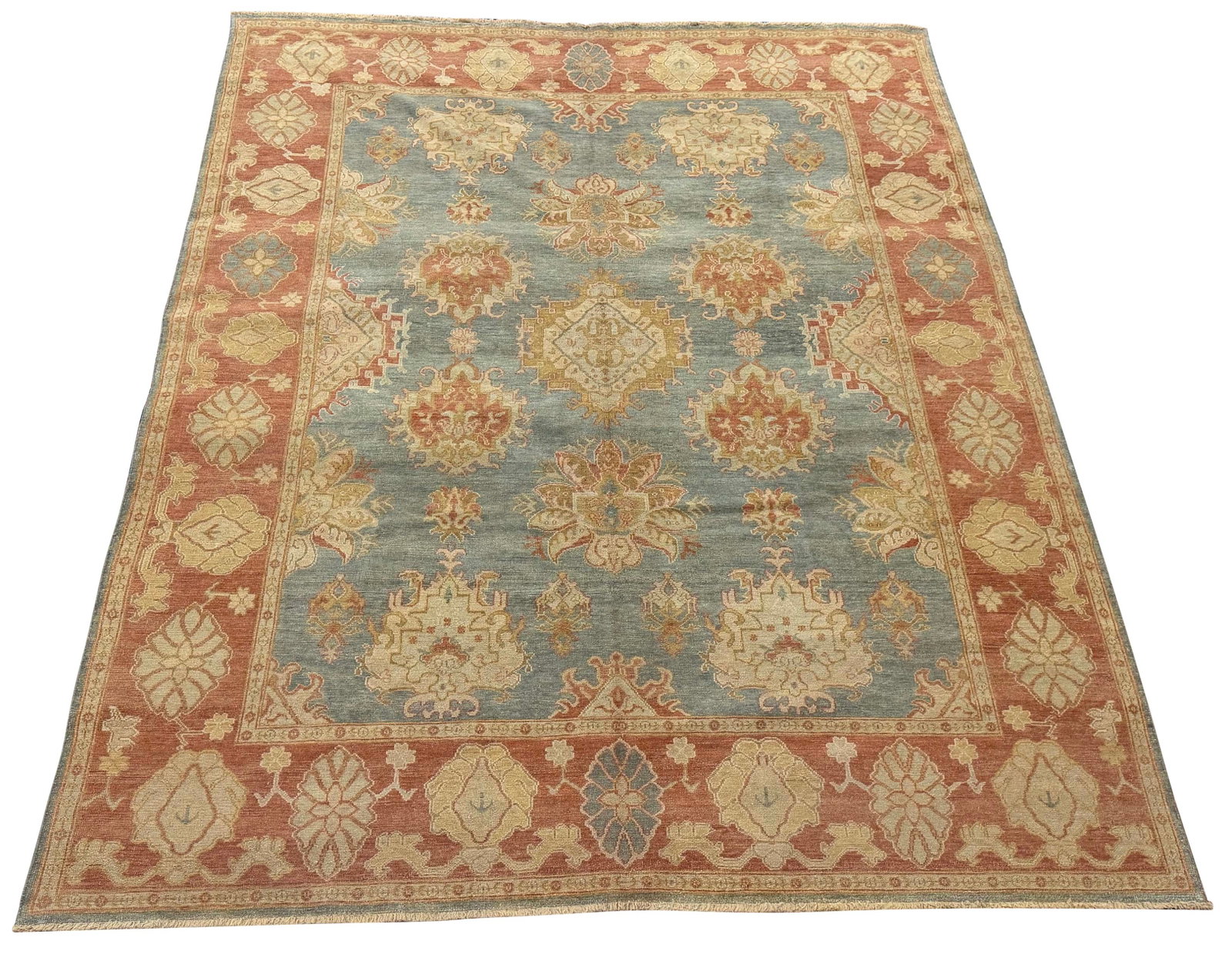 AFGANISTAN HANDWOVEN RUG OUSHAK DESIGN 9'3" X 11'8" (1 of 3)