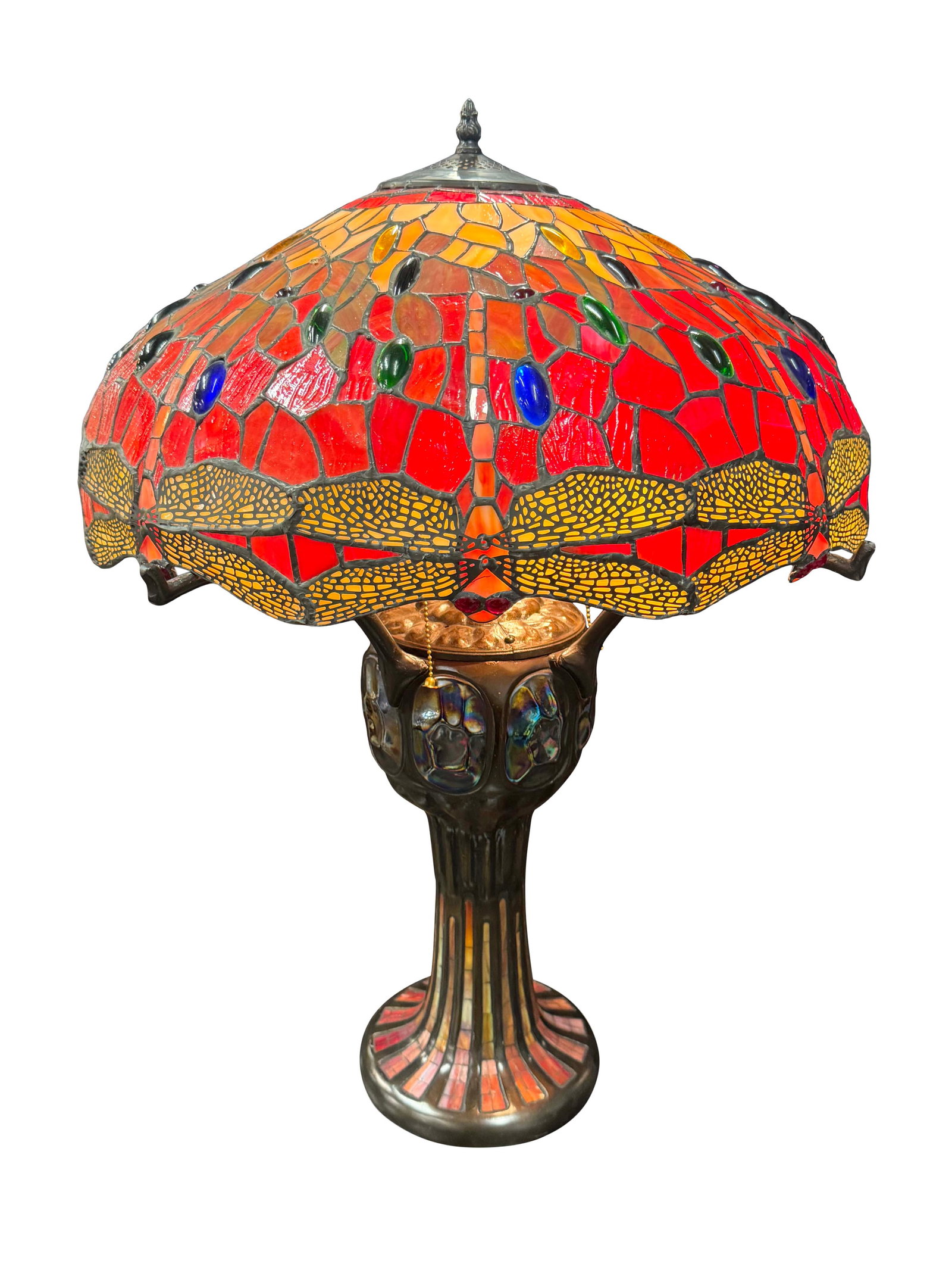 REPRODUCTION OF TIFFANY LAMP DRAGONFLY PATTERN, 30"H X 24"W (1 of 4)