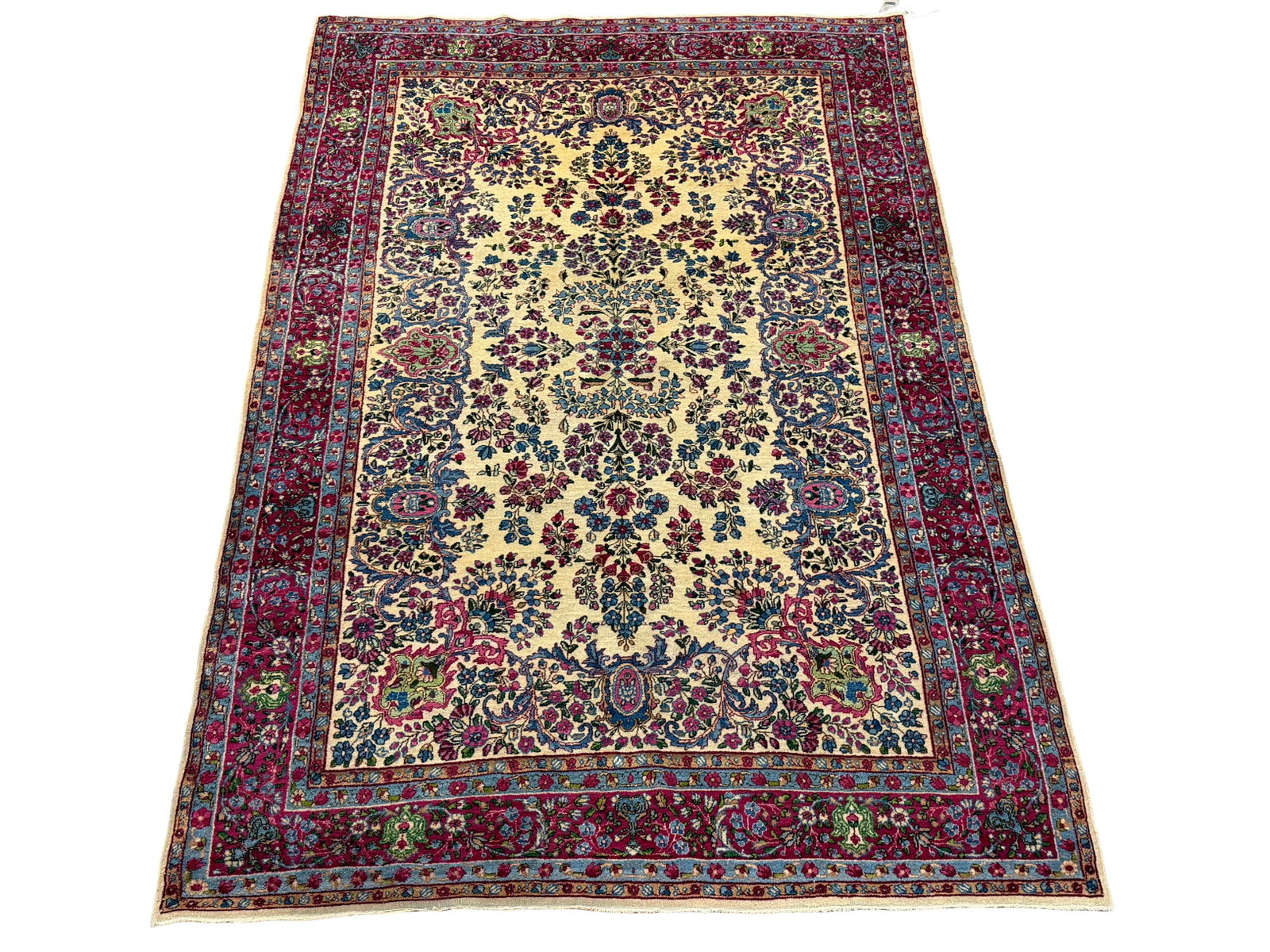 HAND WOVEN PERSIAN LAVAR KERMAN 6' X 8'10" (1 of 3)