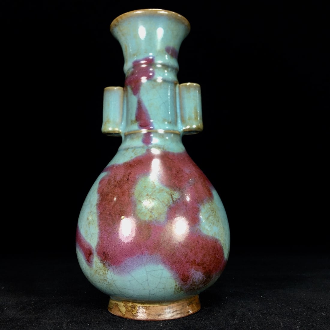 Chinese Song Dynasty Jun Ware Porcelain Vase with Tubular Handles (1 of 9)