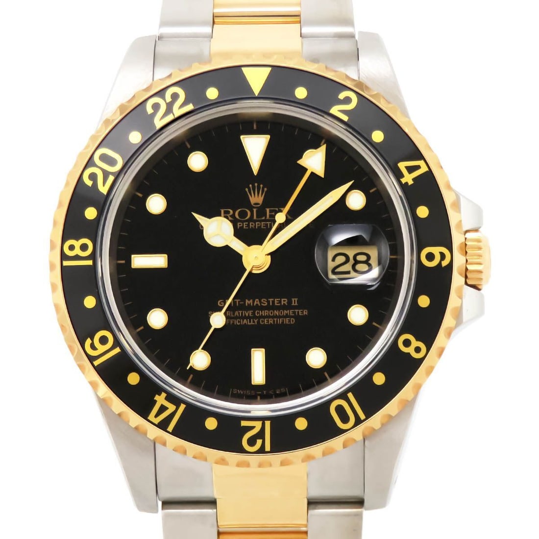 Rolex GMT Master II 16713 Black Dial Automatic Stainless Steel Men's Watch: Condition:Pre-owned Brand / manufacturer : Rolex Product name : Rolex GMT Master II 16713 Black Dial Automatic Stainless Steel Men's Watch Part no : 16713 Material : SS/YG Product rank : Second-hand g