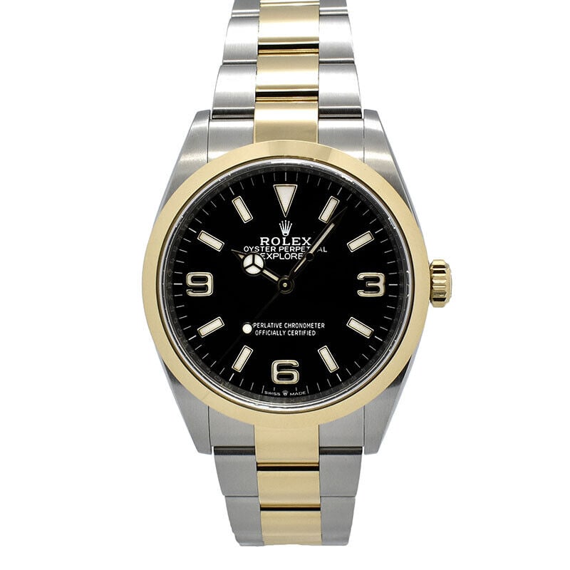Rolex Explorer 1 124273 36mm Black Dial 18KYG/SS Automatic Men's Watch (1 of 5)
