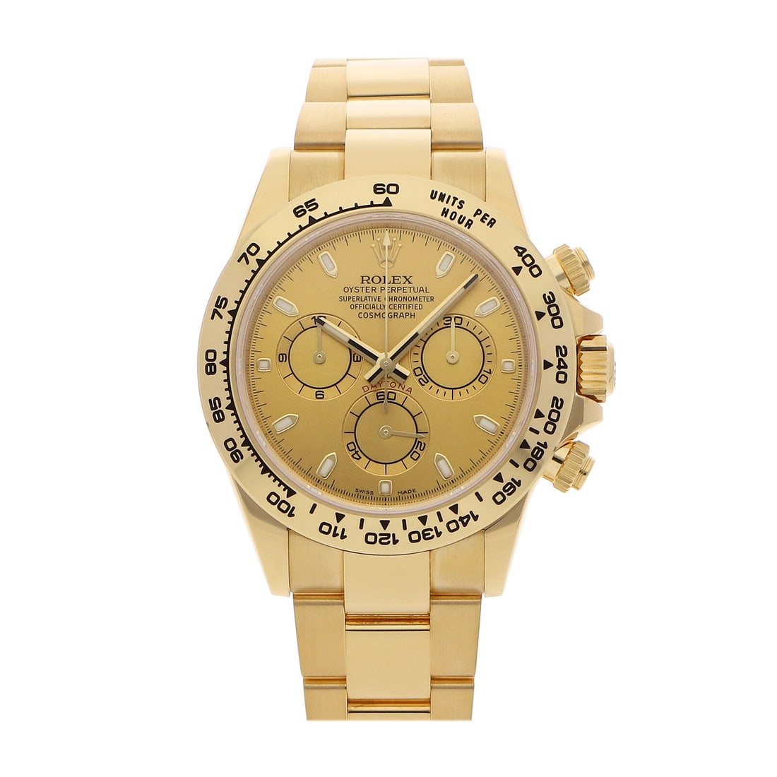 Rolex Daytona Cosmograph Automatic 40mm Yellow Gold Mens Bracelet Watch 116508: Condition:Pre-owned Brand:Rolex Movement:Automatic Case Size:40mm Hour Markers:Index Watch Shape:Round Caseback:Solid Features:Chronograph, Tachymeter Gender:Men Band Material:Yellow gold Band Color:Y