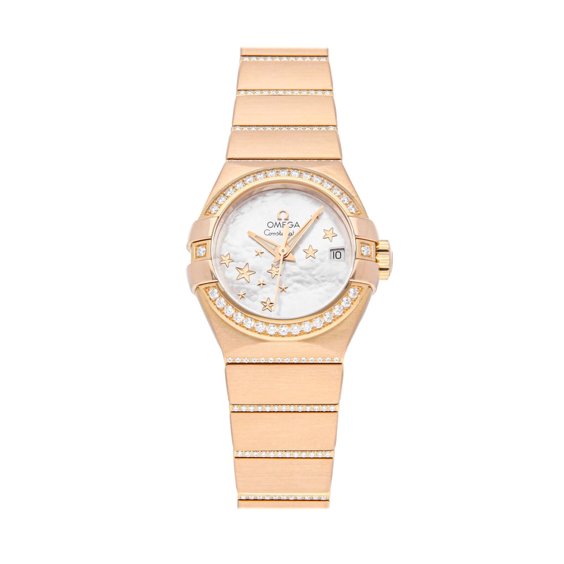 Omega Constellation Automatic 27mm Gold Diamond Ladies Watch 123.55.27.20.05.004 (1 of 4)