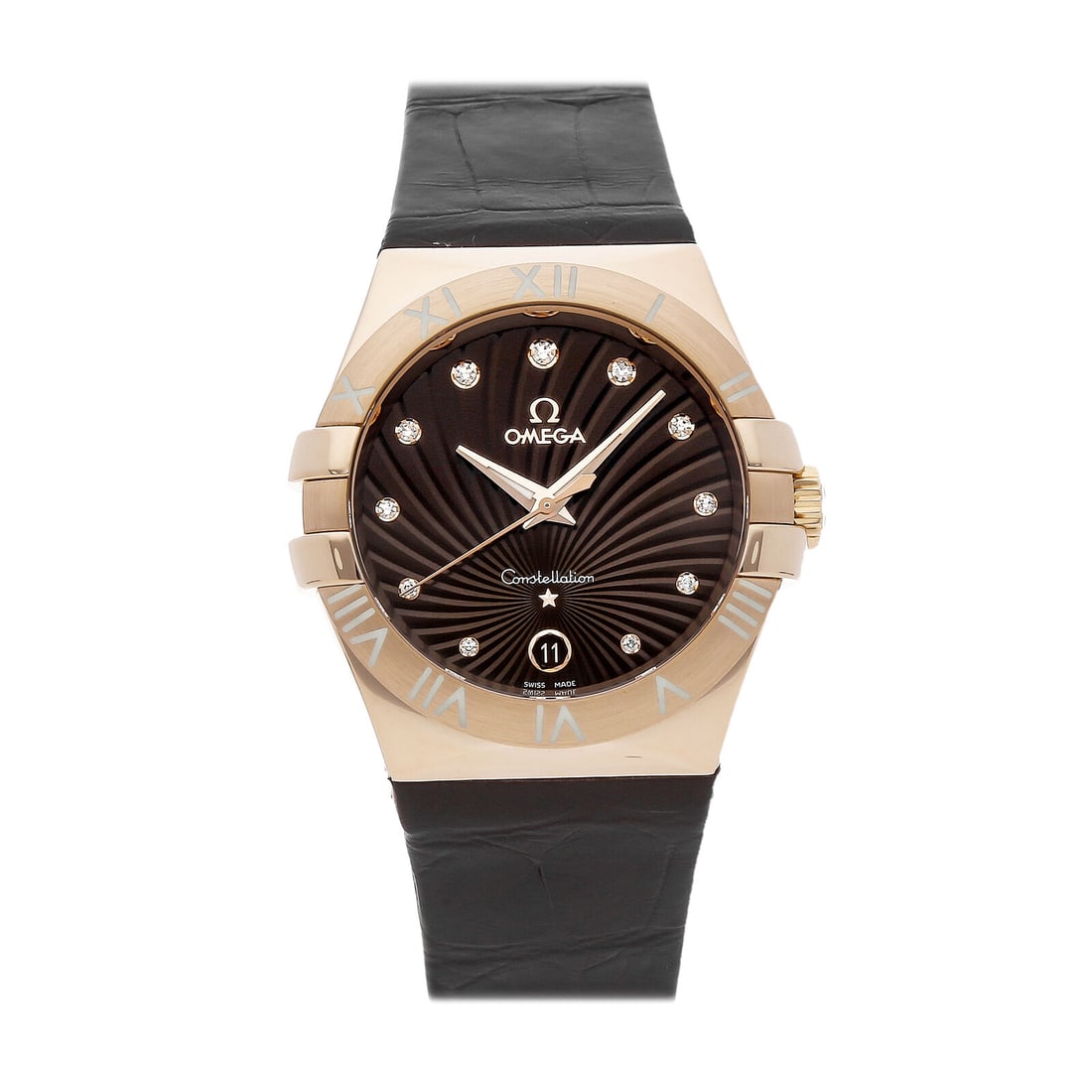 Omega Constellation Quartz Gold Diamonds Ladies Strap Watch 123.53.35.60.63.001 (1 of 4)