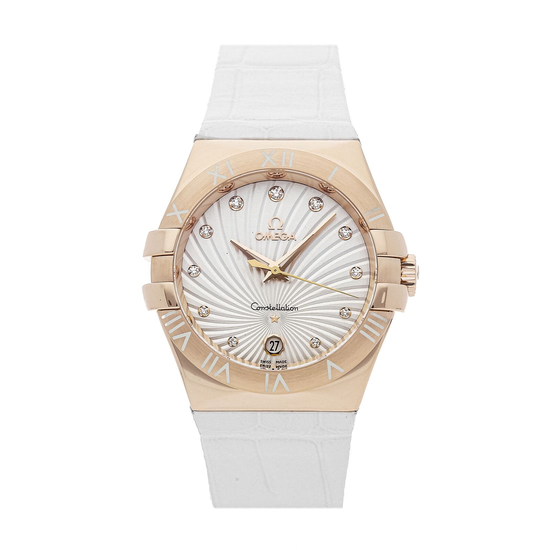 Omega Constellation Quartz Rose Gold Diamonds Ladies Watch 123.53.35.60.52.001 (1 of 5)