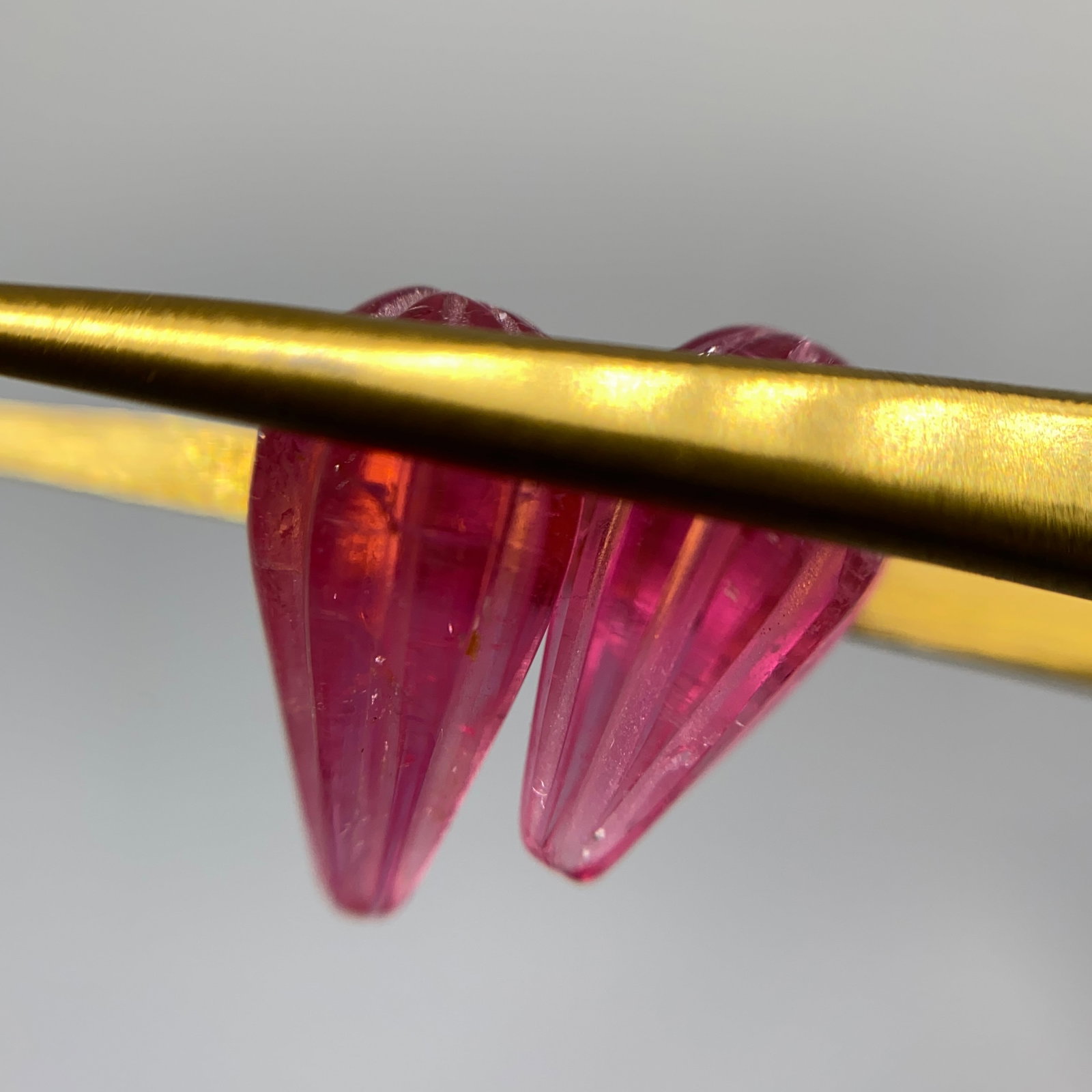 Rare Hand-Carved Tourmaline Crystal Sculpture: A uniquely carved 4.10ct tourmaline piece that preserves the stone's natural crystal integrity while adding artisan dimension. Preserving natural crystal integrity while carving is a rare and difficul