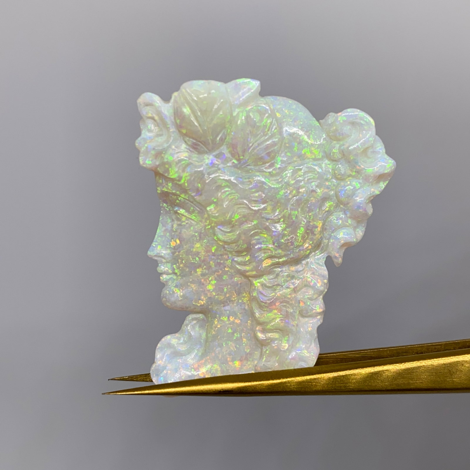 Rare Hand-Carved Opal Crystal Sculpture (1 of 5)