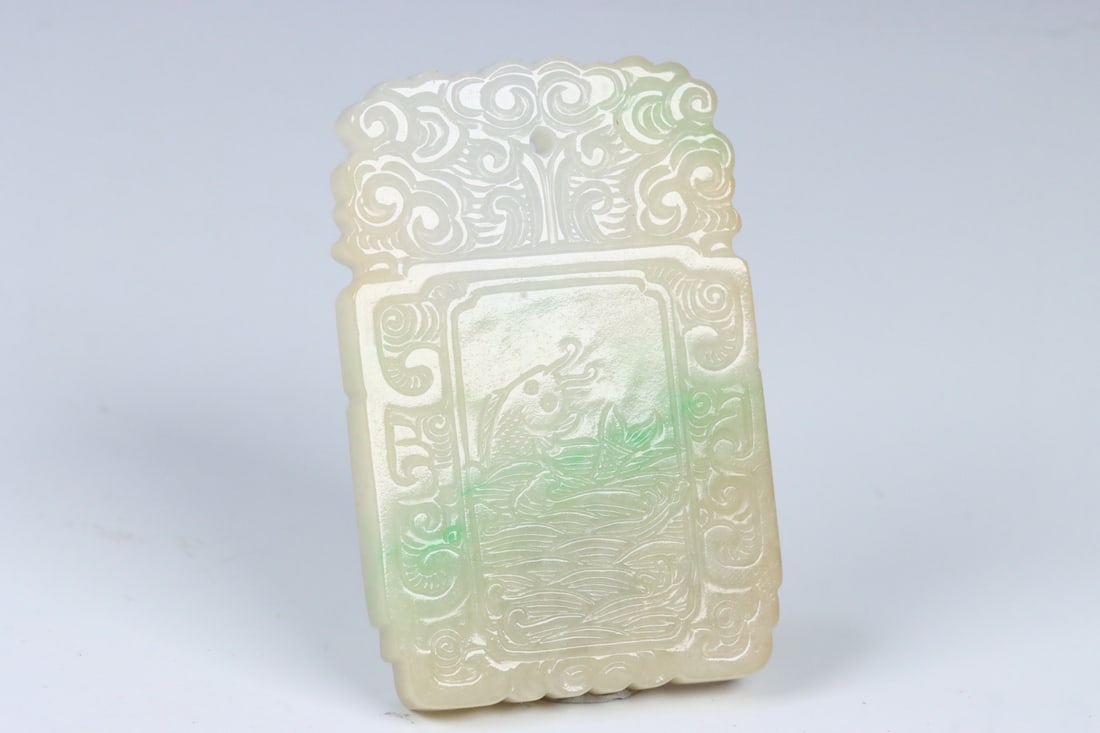 An old jade Fushou brand from the Qing Dynasty (1 of 7)