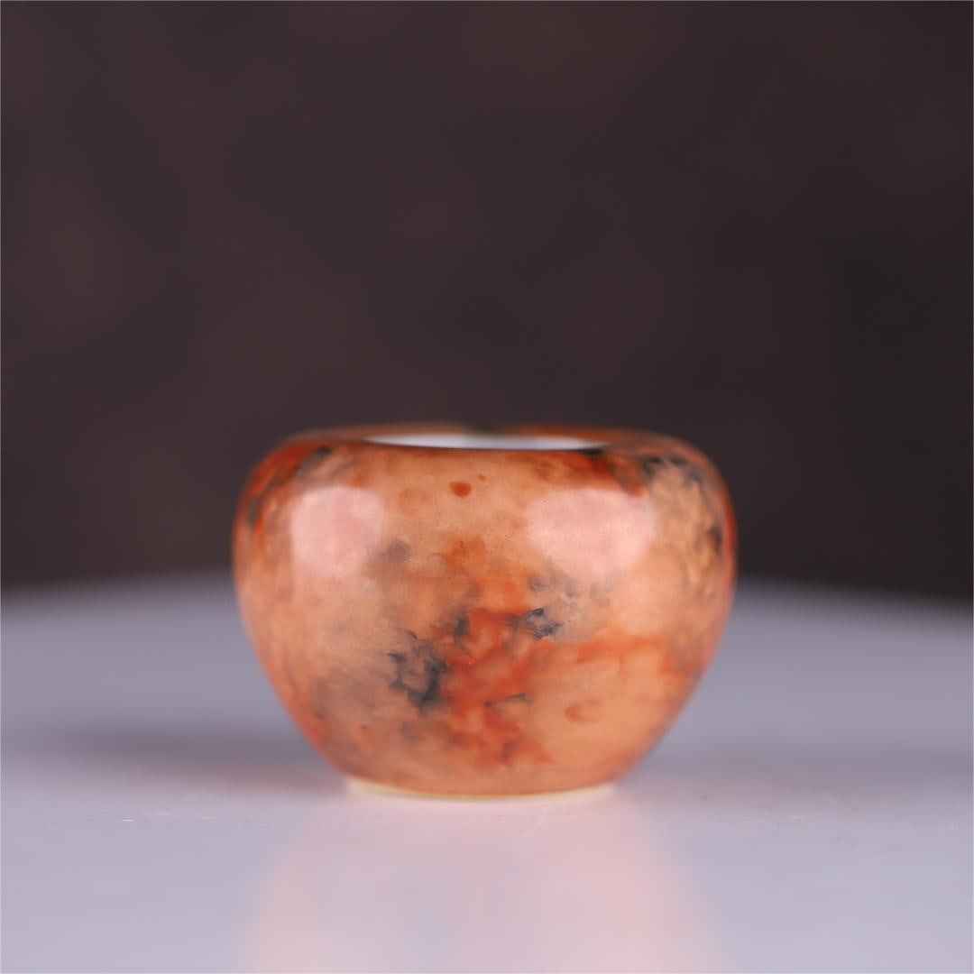 An imitation stone-patterned glazed water bowl made in the Yongzheng period of the Qing Dynasty: Qing Dynasty Yongzheng year imitation stone pattern glazed water bowl Size:H:4.6x6.5cm (The Dimensions Of All Batches Are Manually Measured.If You Need More Detailed Information, Please Contact Our Cu