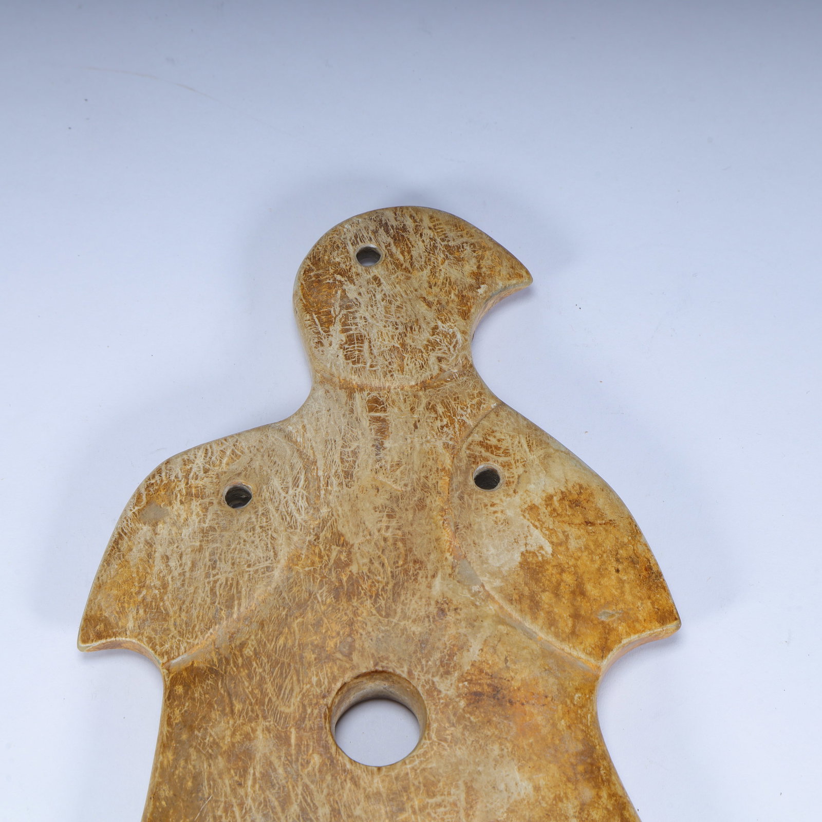 A beautiful eagle head pattern jade axe - 2