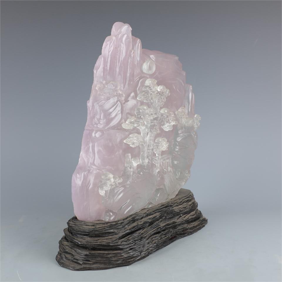 A piece of crystal Panasonic from the Qing Dynasty gathered friends: The crystal of the Qing Dynasty gathered friends Size:H:26cm W:25cm W:4.56kg (The Dimensions Of All Batches Are Manually Measured.If You Need More Detailed Information, Please Contact Our Customer Ser