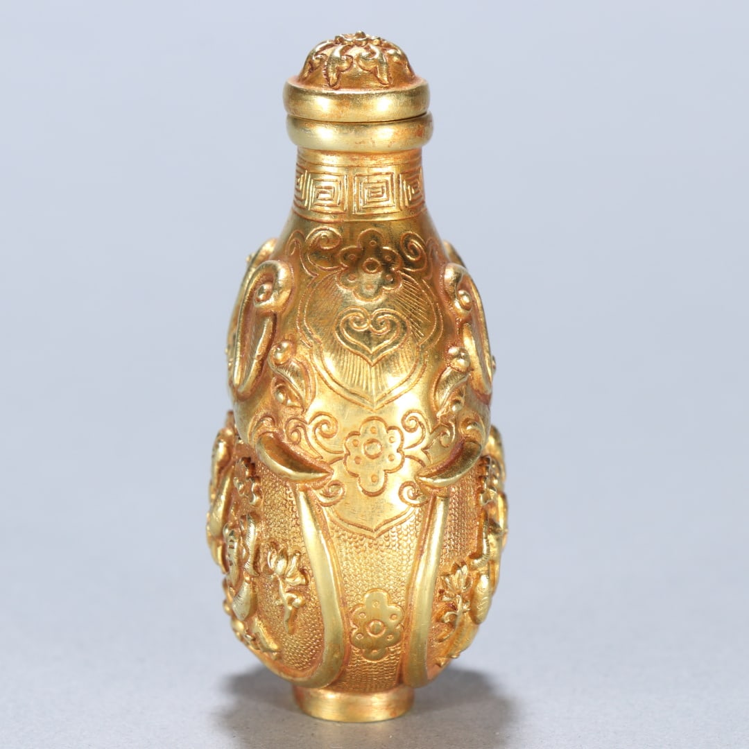 A fine solid gold character story snuffbox - 4