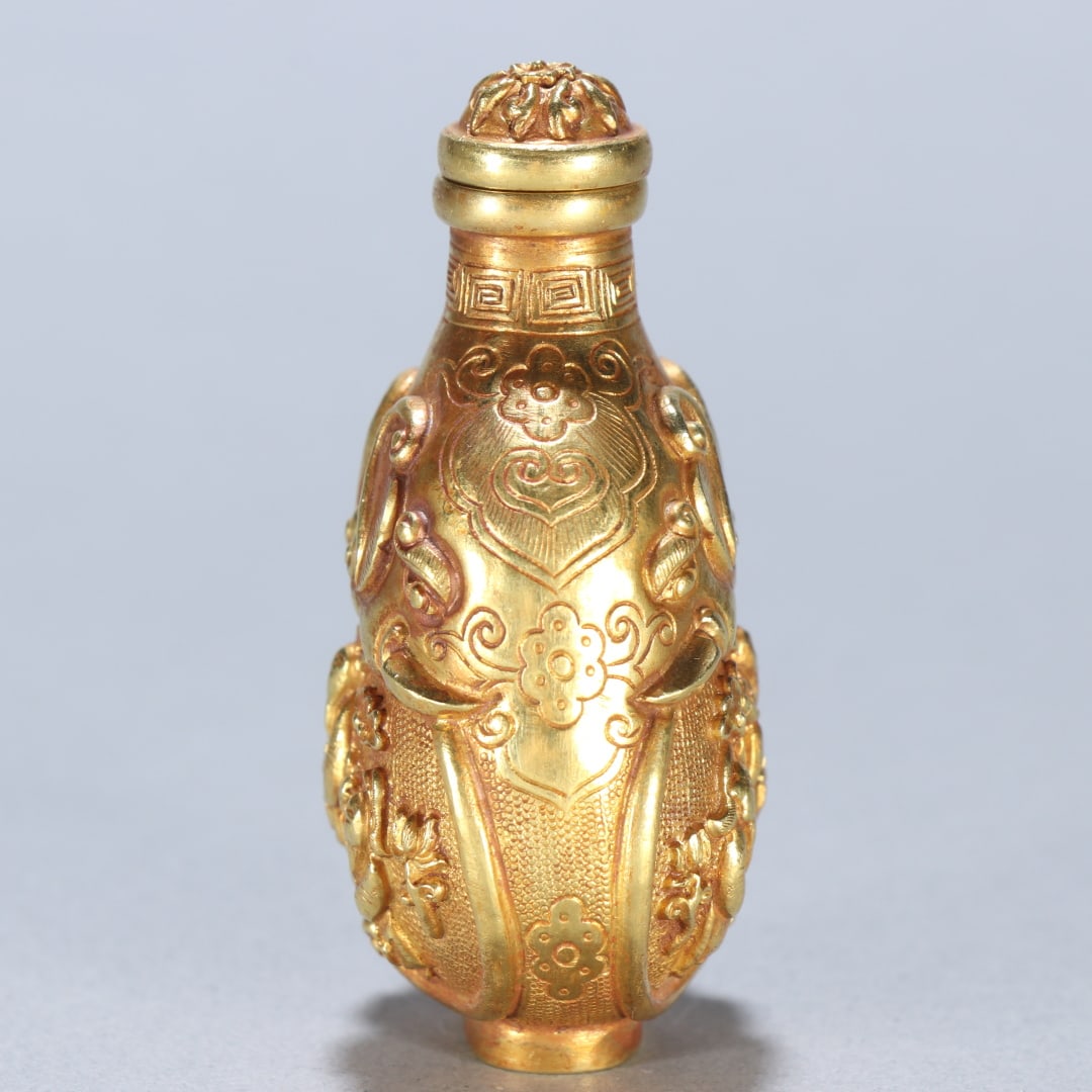 A fine solid gold character story snuffbox - 7