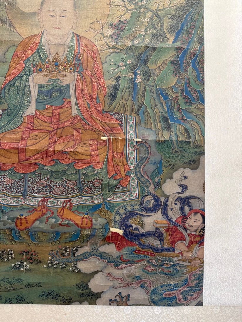 An anonymous Buddha silk scroll - 10