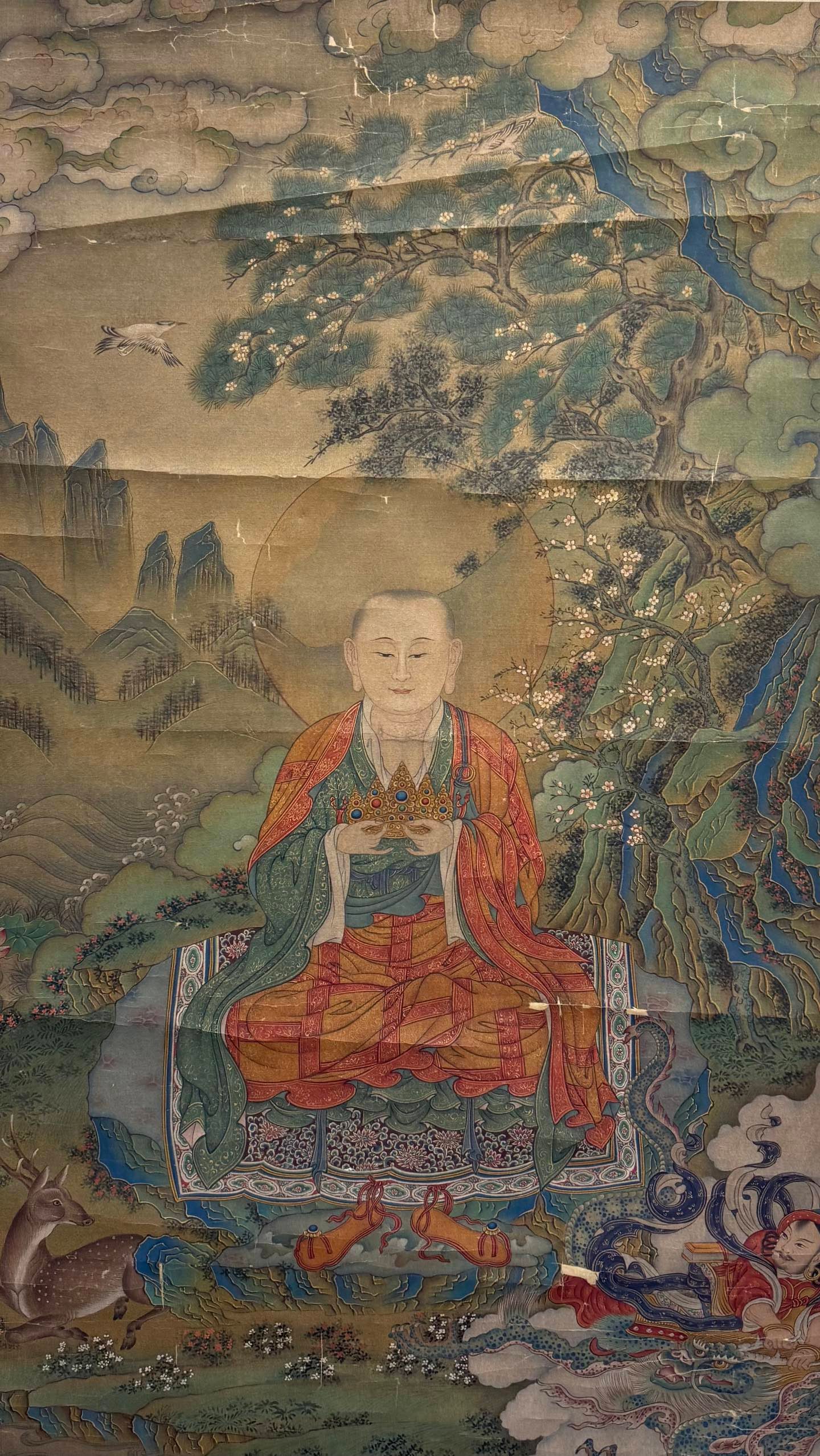 An anonymous Buddha silk scroll - 2