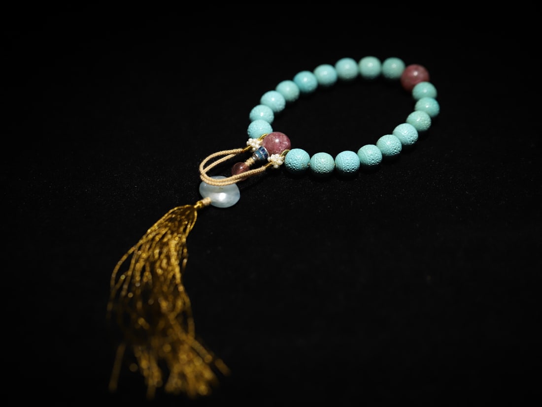 A fine turquoise with ruby handheld - 2