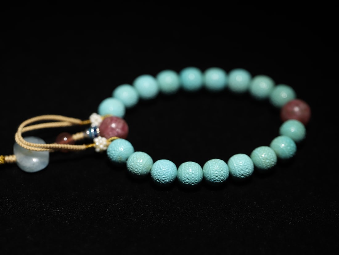 A fine turquoise with ruby handheld - 5