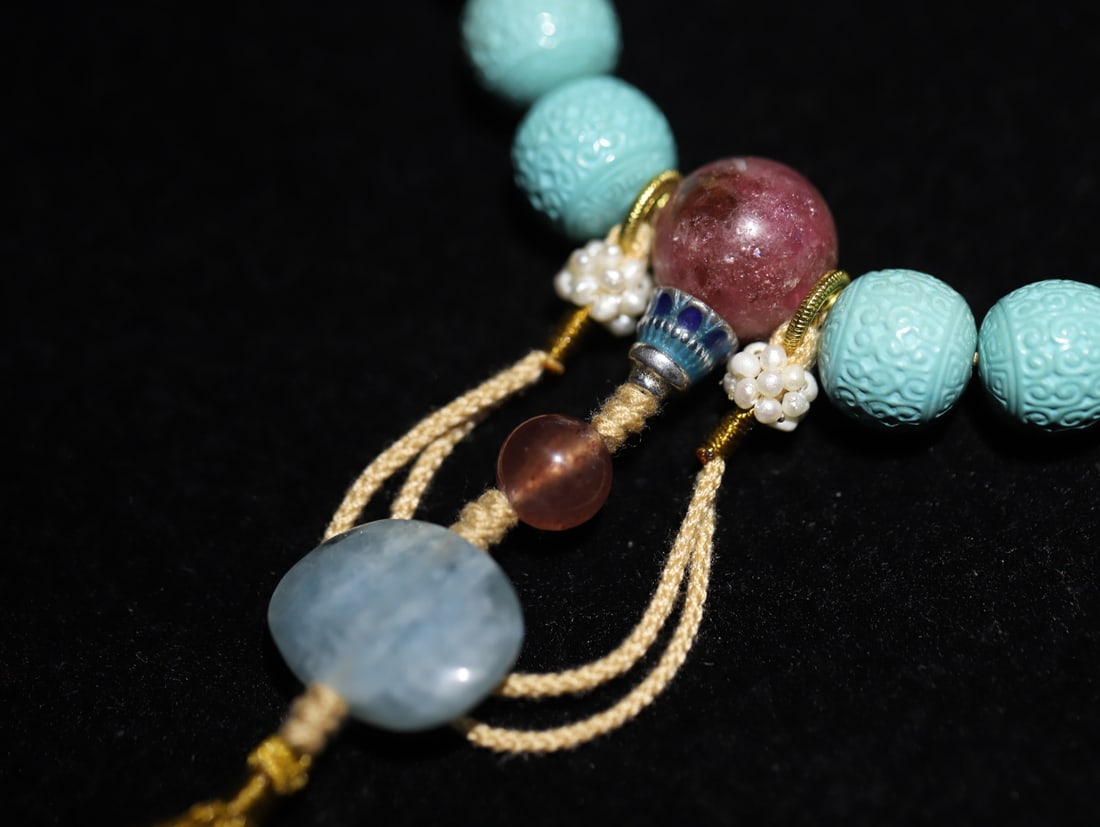 A fine turquoise with ruby handheld - 9