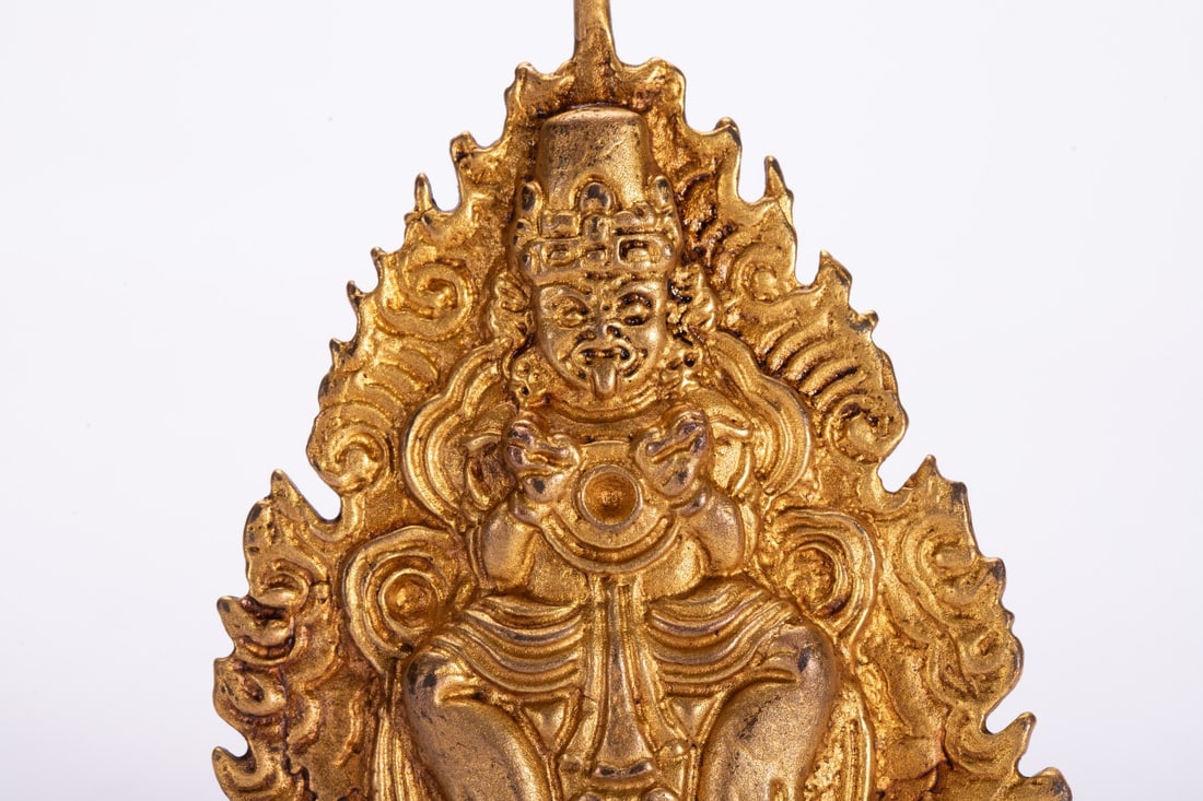 A fine copper-gilt plaque - 3