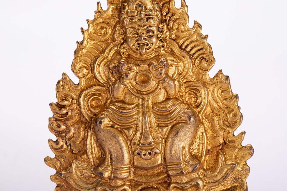 A fine copper-gilt plaque - 4