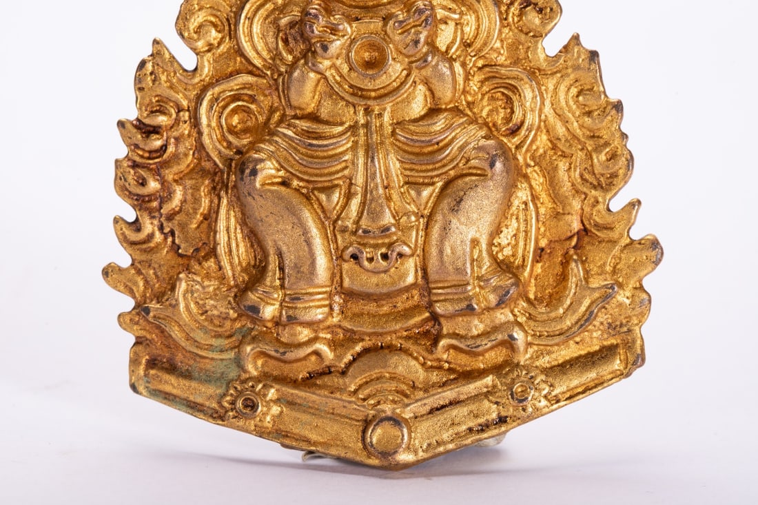 A fine copper-gilt plaque - 5