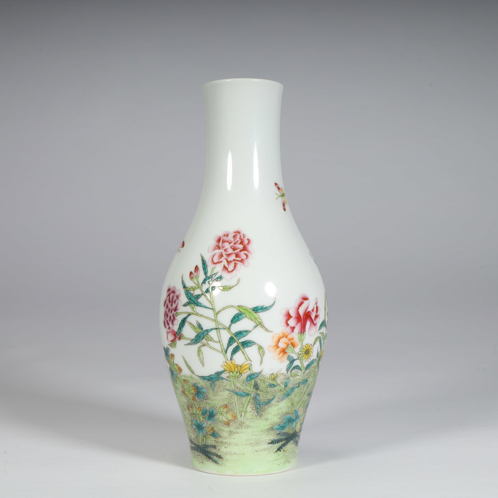A beautiful pastel flower non-falling gall bottle: Exquisite pastel flower non-falling gall bottle Size:H:18cmxL:8cmxW:8cm W: 0.2198kg (The Dimensions Of All Batches Are Manually Measured.If You Need More Detailed Information, Please Contact Our Custo