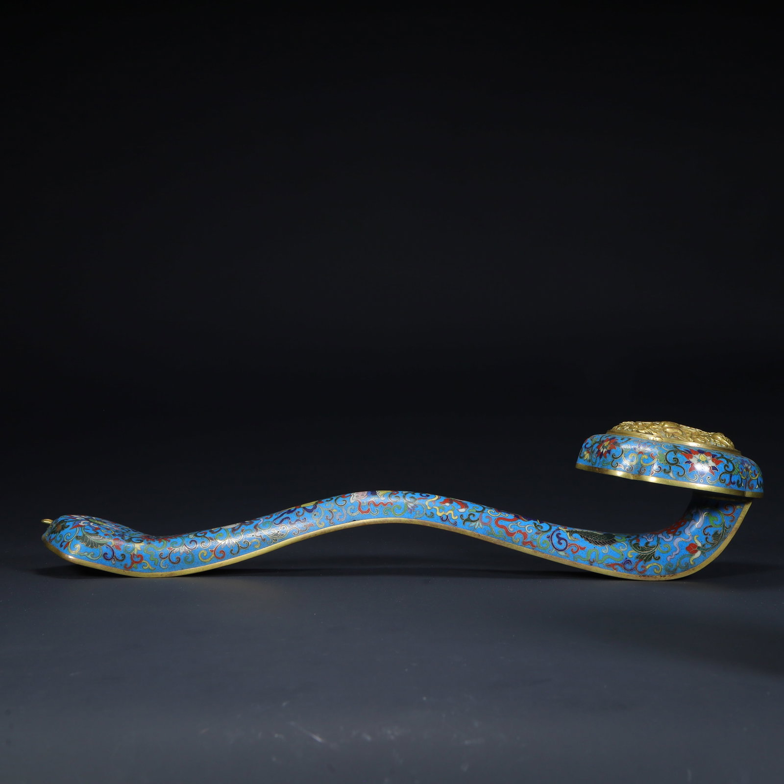 A fine copper tire cloisonné enamel longevity ribbon shape: Exquisite copper tire cloisonné enamel longevity ribbon shape Size:L:43cmxW:11cm W: 0.857kg (The Dimensions Of All Batches Are Manually Measured.If You Need More Detailed Information, Please Contact