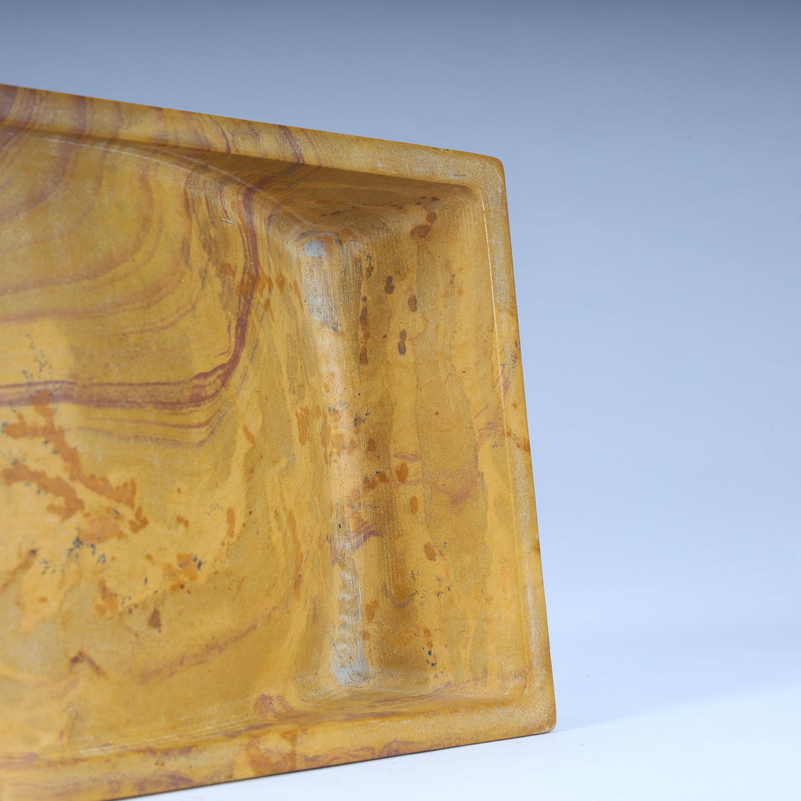 A fine pine stone rectangular plain inkstone - 12