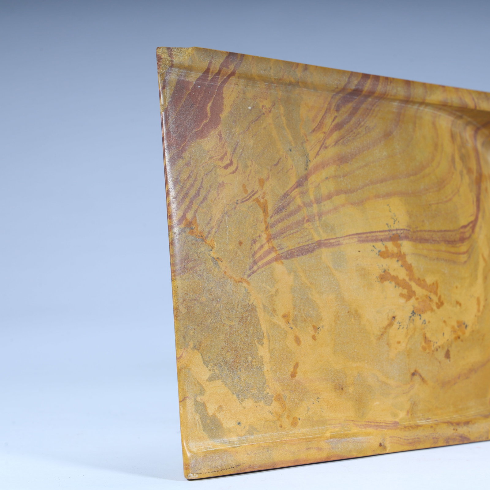 A fine pine stone rectangular plain inkstone - 13