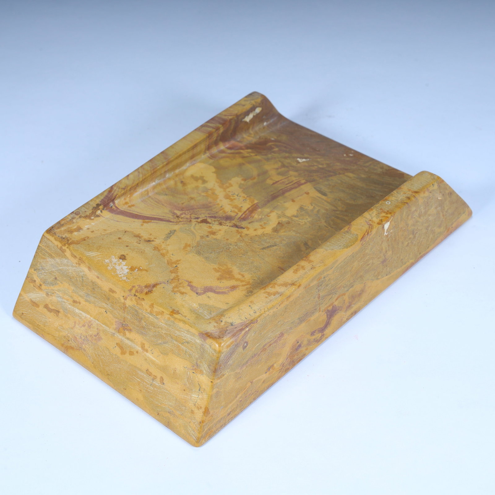 A fine pine stone rectangular plain inkstone - 8