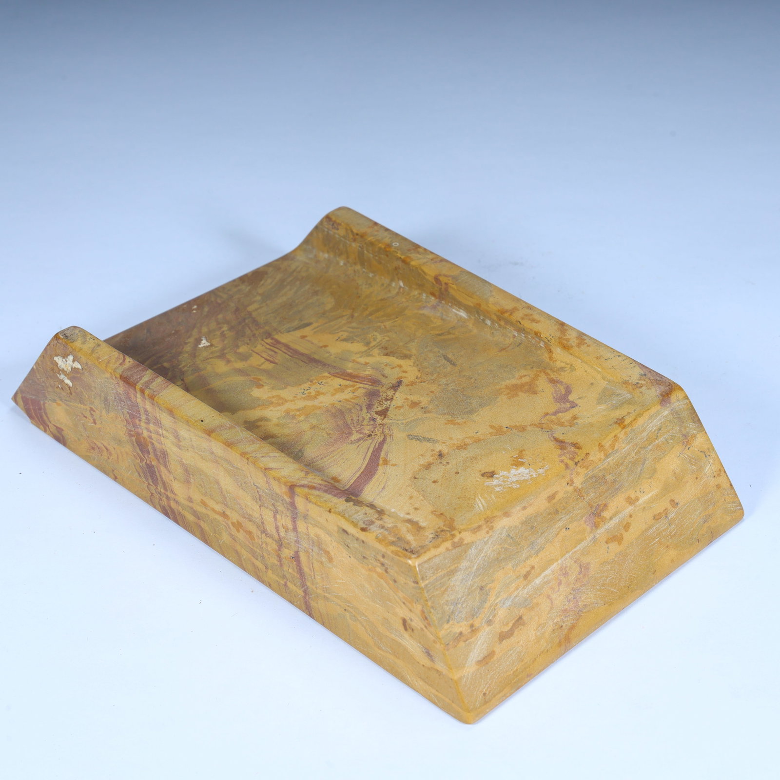 A fine pine stone rectangular plain inkstone - 9