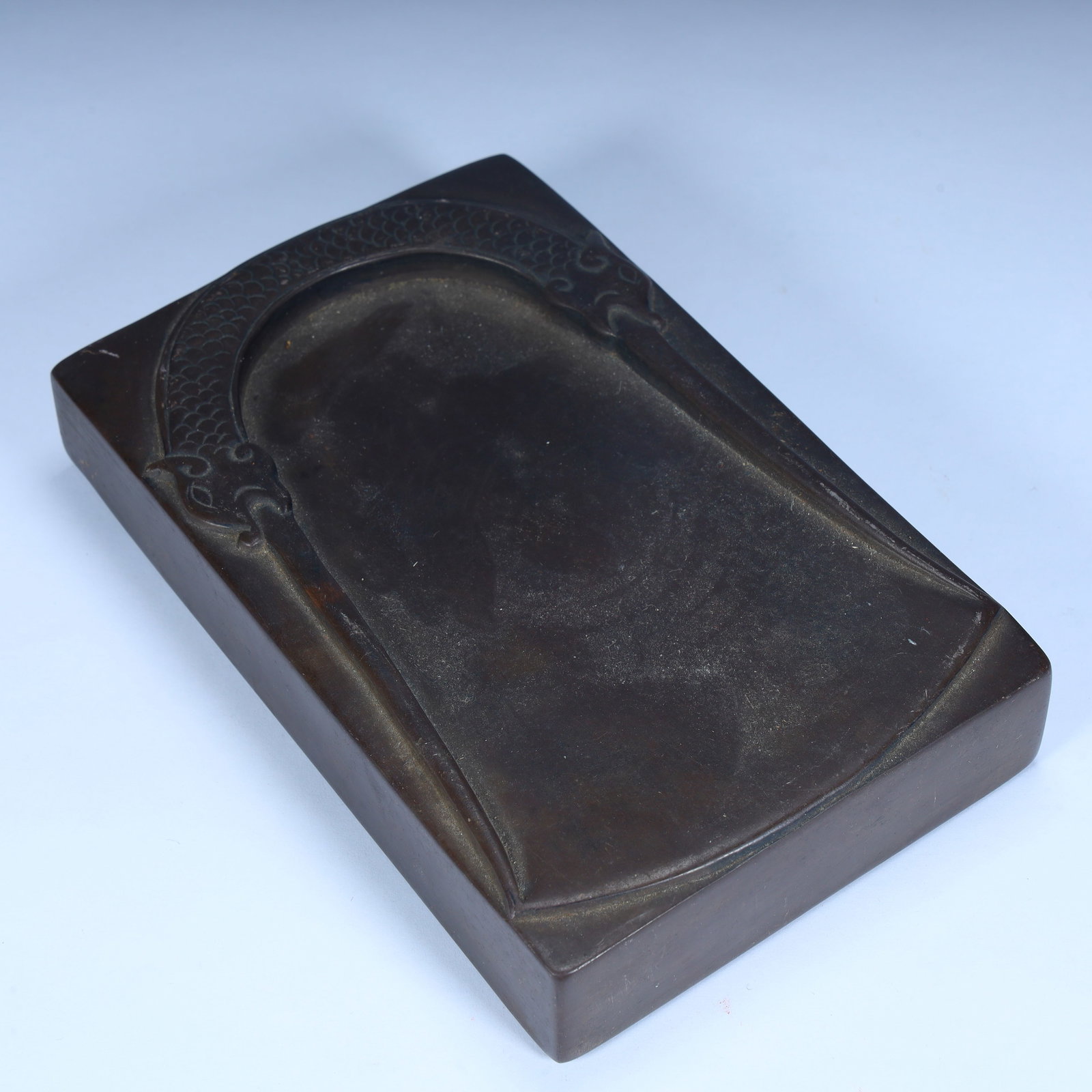 A rectangular inkstone with a dragon pattern in the Qing Dynasty - 2