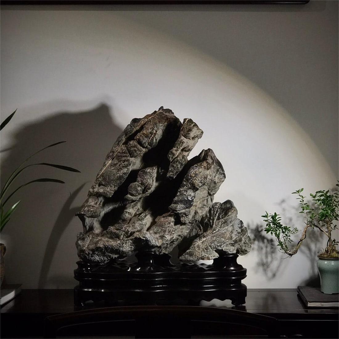 A beautiful Lingbi stone backer stone Penglai Wonderland (1 of 9)