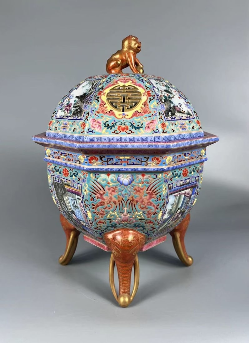 A year-made Dream of Red Mansions lady's spring picture Guanyin vase of the Qing Dynasty Kangxi year (1 of 7)