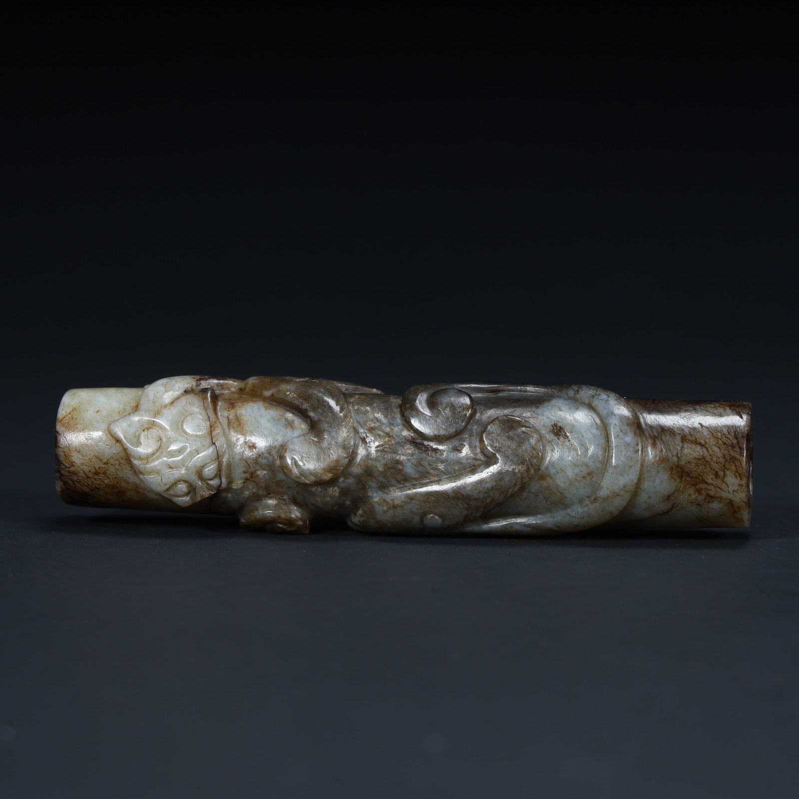 A beautiful ancient dragon pattern jade responsible - 5