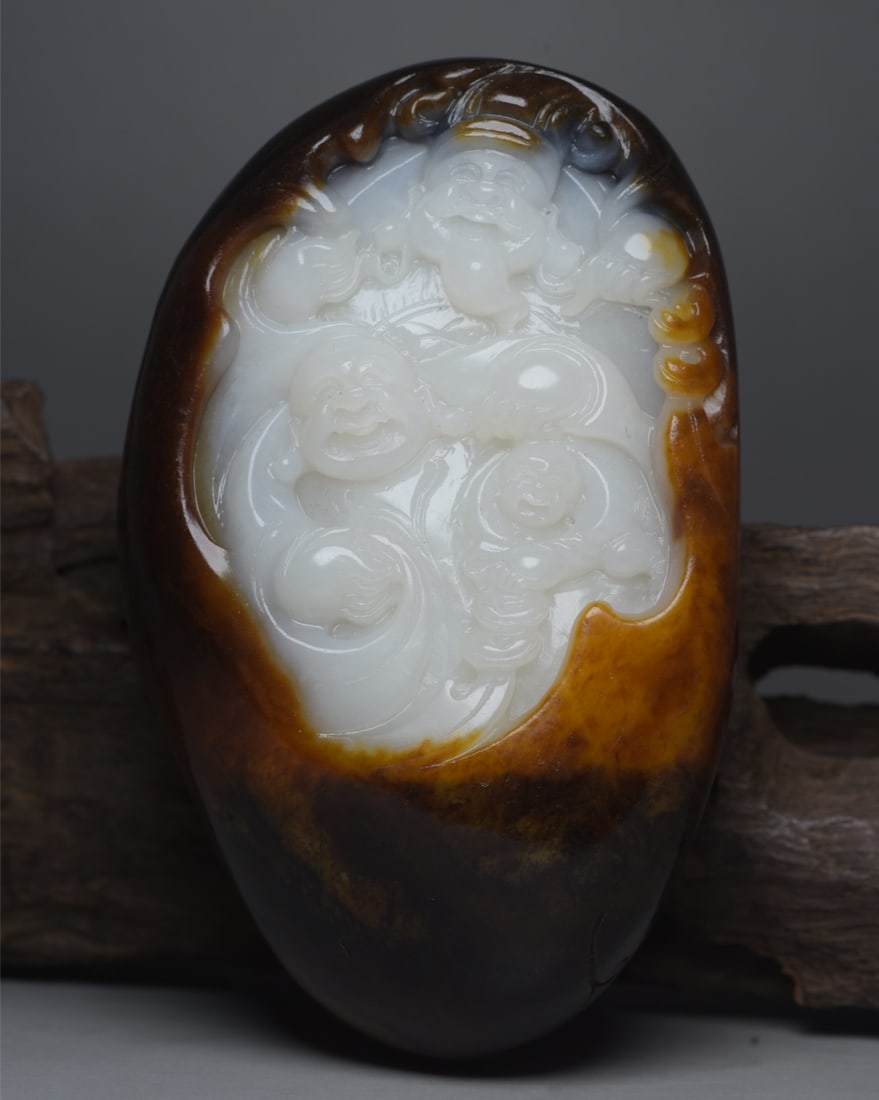A piece of exquisite Hetian jade is prosperous and wealthy: Exquisite Hetian jade is prosperous and wealthy Size:13x8.2x5.0cm W:1.05kg (The Dimensions Of All Batches Are Manually Measured.If You Need More Detailed Information, Please Contact Our Customer Servi