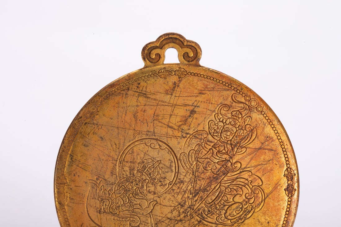 A fine copper-gilt plaque - 6