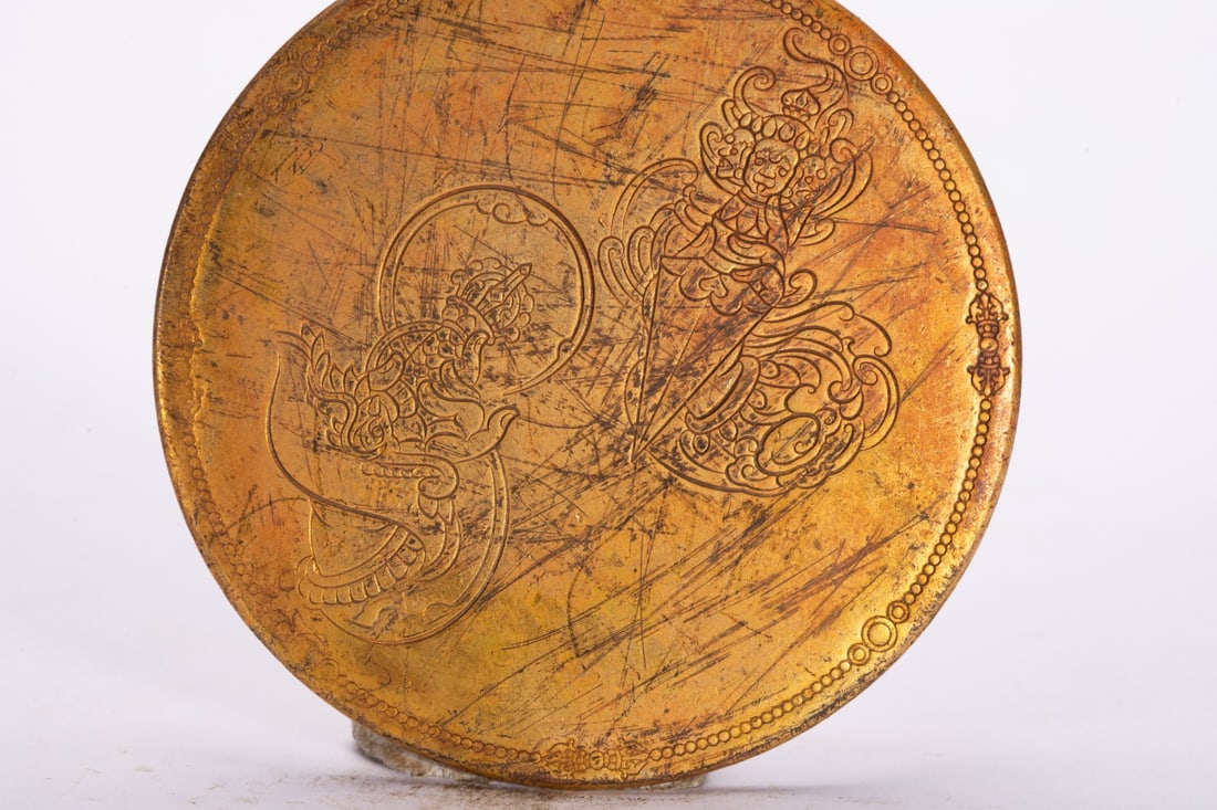 A fine copper-gilt plaque - 7