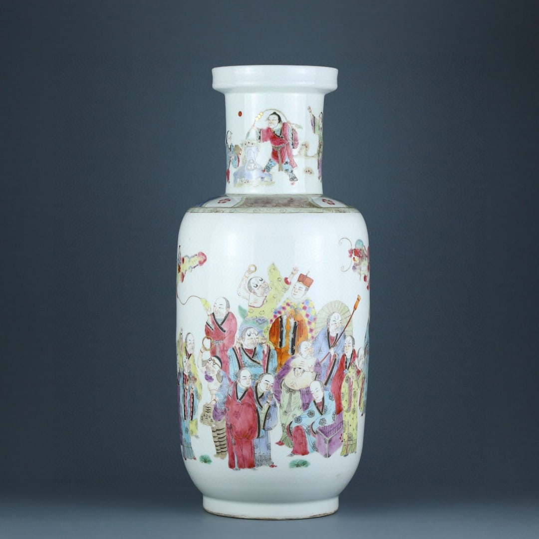 A Song Dynasty porcelain state kiln red and green baby play picture color powder box: Song Dynasty porcelain state kiln red and green baby play picture color powder box Size: H: 7.5 cm (The Dimensions Of All Batches Are Manually Measured.If You Need More Detailed Information, Please Co
