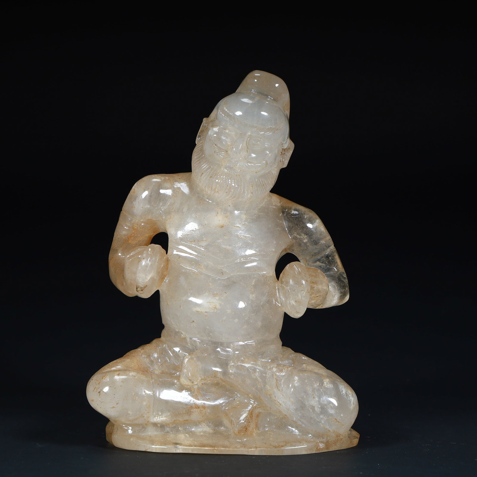 A crystal carved statue of a strongman from the Tang Dynasty: Tang Dynasty crystal carved wrestler statue Size:H:16cmxL:11cmxW:6cm W: 1kg (The Dimensions Of All Batches Are Manually Measured.If You Need More Detailed Information, Please Contact Our Customer