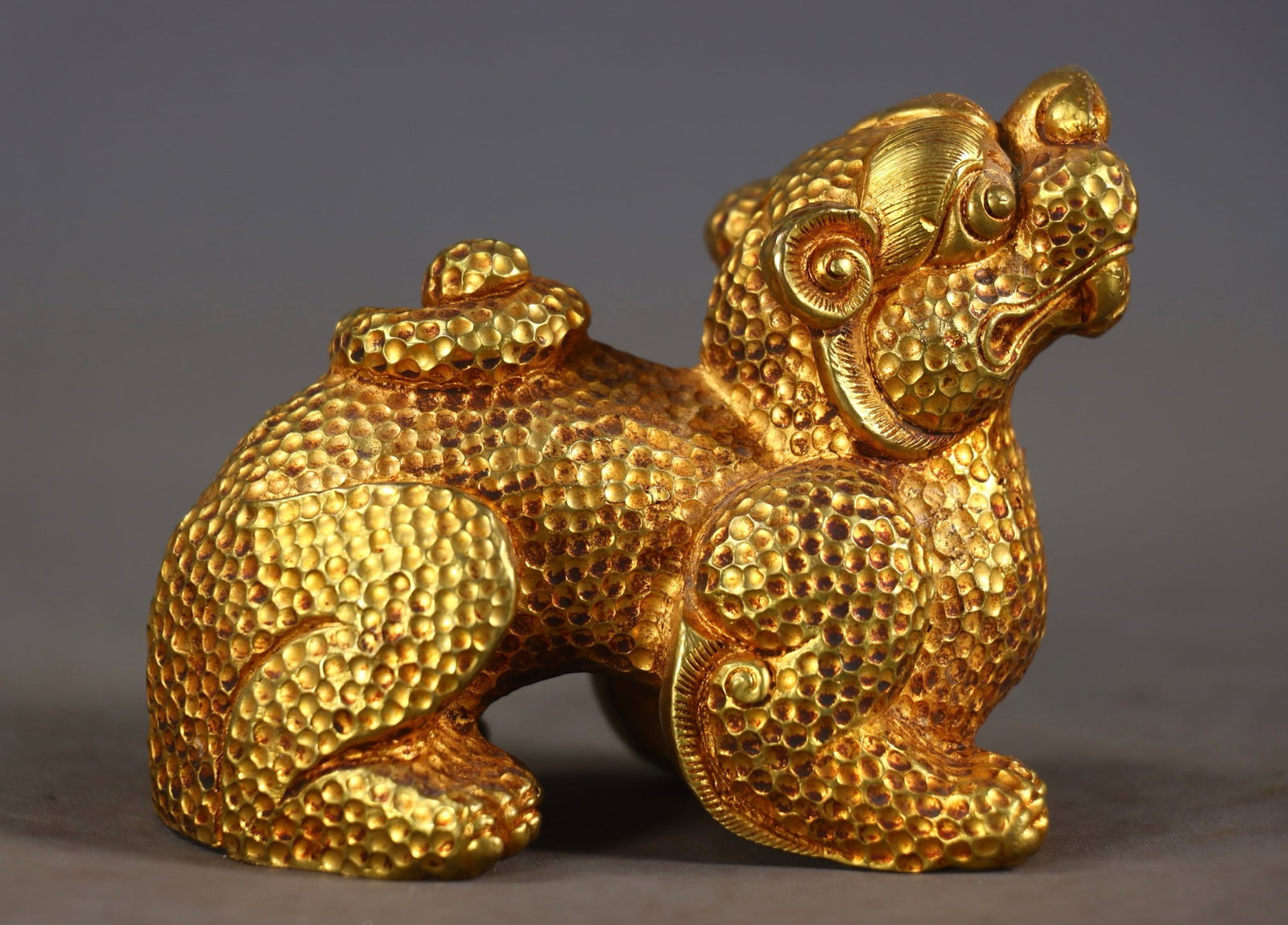 A fine copper gilt beast - 3